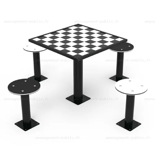 Table de jeux extérieure Échiquier